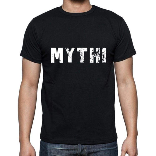 Mythi Mens Short Sleeve Round Neck T-Shirt 5 Letters Black Word 00006 - Casual