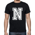 N Men's Short Sleeve Round Neck T-shirt 00177