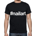 nailart Men's Short Sleeve Round Neck T-shirt , Black T-shirt EN