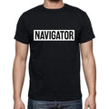 Navigator t shirt, mens t-shirt, occupation, S Size, Black, Cotton