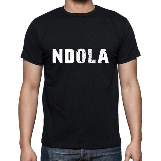 Ndola Mens Short Sleeve Round Neck T-Shirt 5 Letters Black Word 00006 - Casual