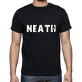 neath Men's Short Sleeve Round Neck T-shirt , 5 letters Black , word 00006