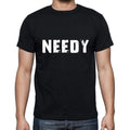 needy Men's Short Sleeve Round Neck T-shirt , 5 letters Black , word 00006