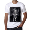 Nelson Mandela H Tshirt, Men's tee, White, 100% Cotton 00196