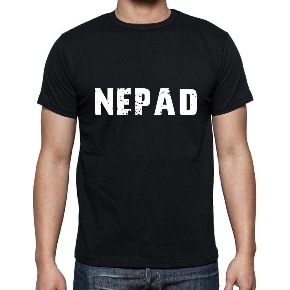 Nepad Mens Short Sleeve Round Neck T-Shirt 5 Letters Black Word 00006 - Casual