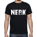 nerk T-shirt <span>manches</span> <span>courtes col</span> rond <span>Homme</span> , 4 lettres <span>Noir</span>