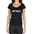 netball, T-Shirt for women, t shirt gift, black