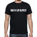 newspaper Men's Short Sleeve Round Neck T-shirt , Black T-shirt EN