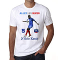 N'Golo Kanté, France, Les Aquas T-shirt, Euro 2016 Tshirt, Men's White tee, 100% Cotton 00184