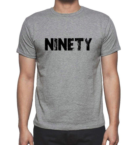 Ninety Grey Mens Short Sleeve Round Neck T-Shirt 00018 - Grey / S - Casual