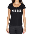 nittel, German Cities Black, Women's Short Sleeve Round Neck T-shirt 00002