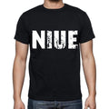 niue Men's T-Shirt Short Sleeve Round Neck Black t shirt for men