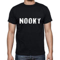 nooky Men's Short Sleeve Round Neck T-shirt , 5 letters Black , word 00006