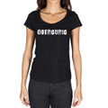 obergurig, German Cities Black, Women's Short Sleeve Round Neck T-shirt 00002