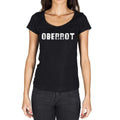 oberrot, German Cities Black, Women's Short Sleeve Round Neck T-shirt 00002
