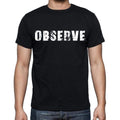 observe Men's Short Sleeve Round Neck T-shirt , Black T-shirt EN
