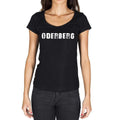 oderberg, German Cities Black, Women's Short Sleeve Round Neck T-shirt 00002