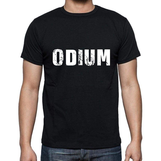Odium Mens Short Sleeve Round Neck T-Shirt 5 Letters Black Word 00006 - Casual