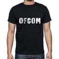 ofcom Men's Short Sleeve Round Neck T-shirt , 5 letters Black , word 00006