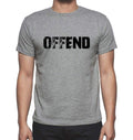 OFFEND, Grey, Men's Short Sleeve Round Neck T-shirt 00018