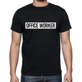 Office Worker t shirt, mens t-shirt, occupation, S Size, Black, Cotton