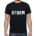 ofgem Men's Short Sleeve Round Neck T-shirt , 5 letters Black , word 00006