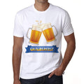 Oktoberfest 2 Beers, Oktoberfest T-shirt, Men's White tee, 100% Cotton 00179