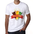Oktoberfest 3 Beers, Oktoberfest T-shirt, Men's White tee, 100% Cotton 00179