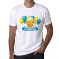 Oktoberfest Beer and Baloons, Oktoberfest T-shirt, Men's White tee, 100% Cotton 00179