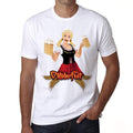 Oktoberfest Girl With Beers, Oktoberfest T-shirt, Men's White tee, 100% Cotton 00179