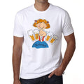 Oktoberfest Schoene Frau, Oktoberfest T-shirt, Men's White tee, 100% Cotton 00179