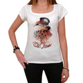 Old Pirates skull, White Women's T-shirt, 100% cotton 00188