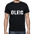 oleic Men's Short Sleeve Round Neck T-shirt , 5 letters Black , word 00006