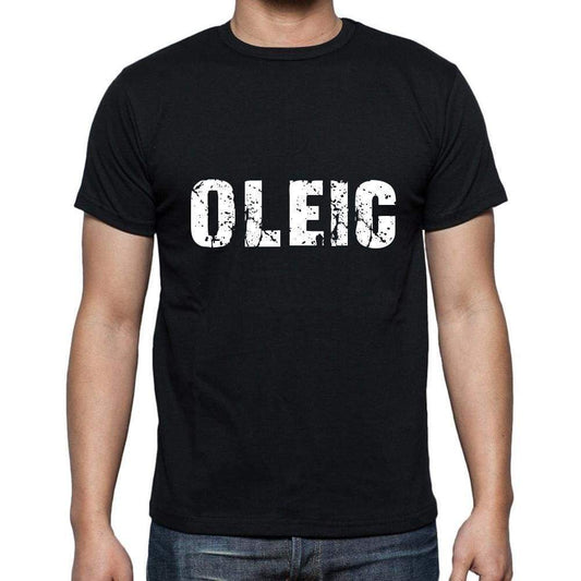 Oleic Mens Short Sleeve Round Neck T-Shirt 5 Letters Black Word 00006 - Casual