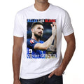 Olivier GIROUD 1, France, Les Aquas T-shirt, Euro 2016 Tshirt, Men's White tee, 100% Cotton 00184