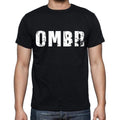 ombr Men's Short Sleeve Round Neck T-shirt , 4 letters Black
