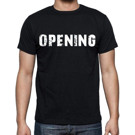 Opening Mens Short Sleeve Round Neck T-Shirt Black T-Shirt En