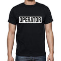 Operator t shirt, mens t-shirt, occupation, S Size, Black, Cotton