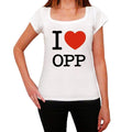 OPP, I Love City's, White, Women's Short Sleeve Round Neck T-shirt 00012