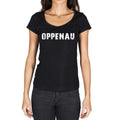 oppenau, German Cities Black, Women's Short Sleeve Round Neck T-shirt 00002