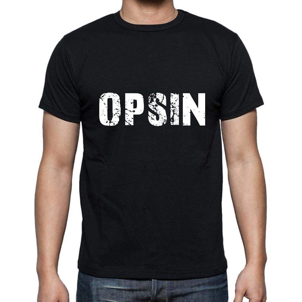 Opsin Mens Short Sleeve Round Neck T-Shirt 5 Letters Black Word 00006 - Casual