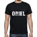 oriel Men's Short Sleeve Round Neck T-shirt , 5 letters Black , word 00006
