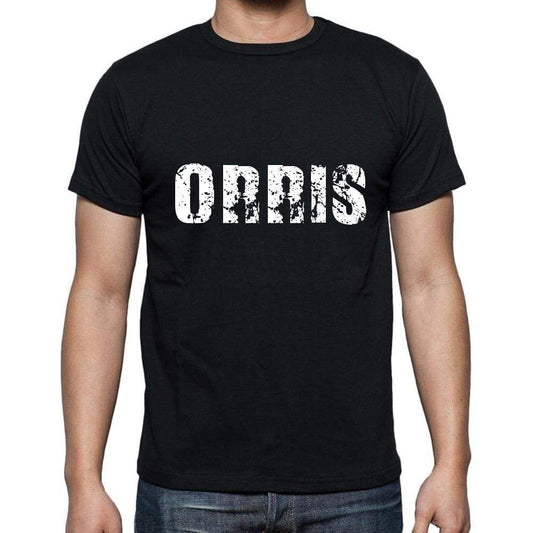 Orris Mens Short Sleeve Round Neck T-Shirt 5 Letters Black Word 00006 - Casual