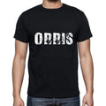Orris Herren Kurzarm-T-Shirt mit Rundhalsausschnitt, 5 Buchstaben Schwarz, Wort 00006