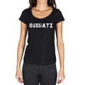 oschatz, Villes allemandes <span>Noir</span> , <span>Femme</span> <span>manches courtes</span> <span>Col rond</span> 00002