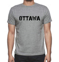 OTTAWA, Grey, Men's Short Sleeve Round Neck T-shirt 00018
