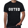 outed Men's Retro T shirt Black Birthday Gift 00553