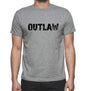 Outlaw Grey Mens Short Sleeve Round Neck T-Shirt 00018 - Grey / S - Casual