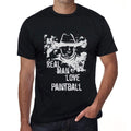 Paintball, Real Men Love Paintball Men's T shirt Black Birthday Gift 00538