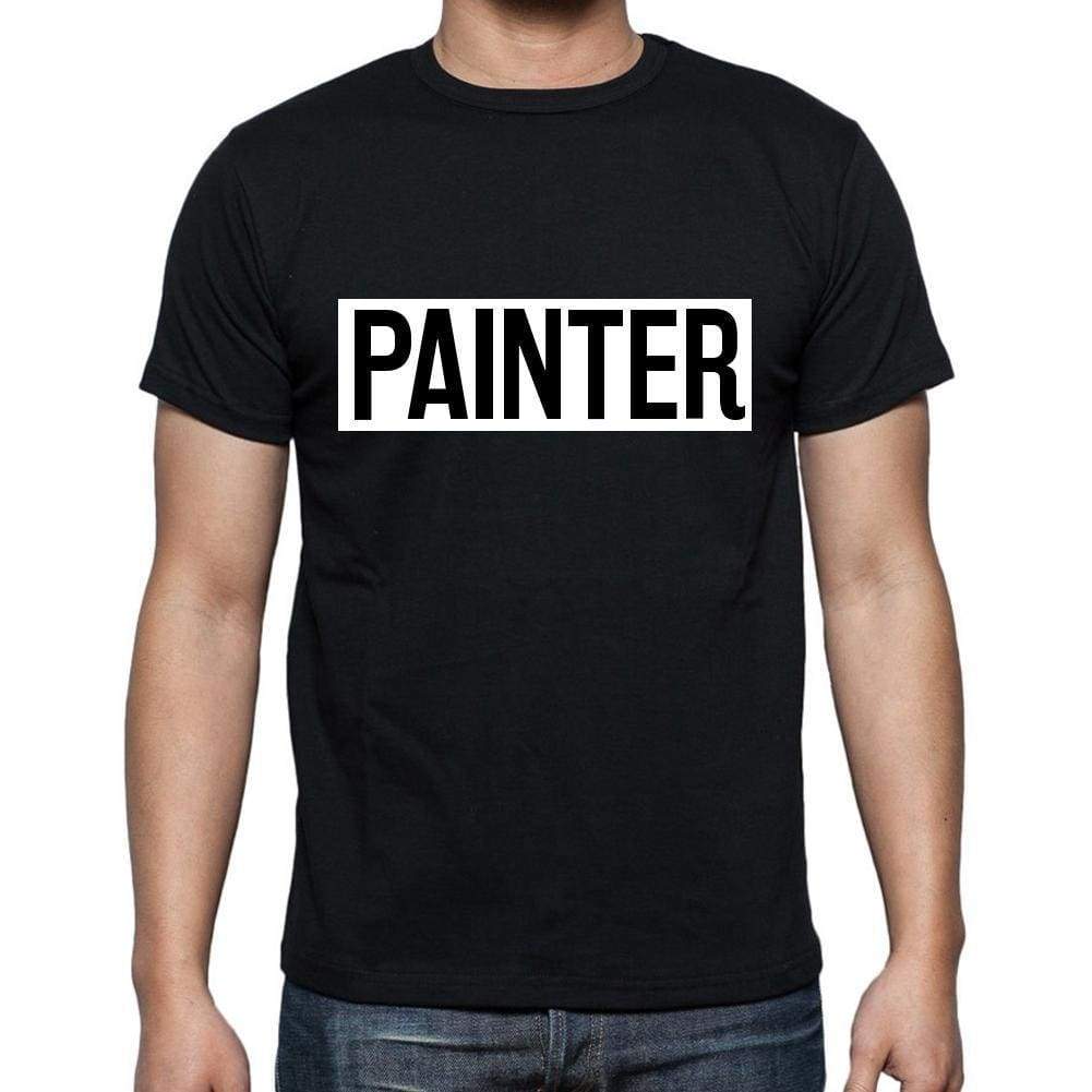 Painter T Shirt Mens T-Shirt Occupation S Size Black Cotton - T-Shirt